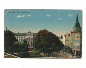 Rostock I.M. Blücherplatz (Площадь Блюхера) 1915 (ПК) ― Антикварно-нумизматический центр "Пава" | интернет-магазин