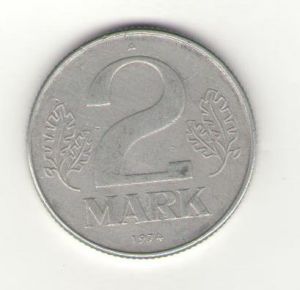 ГДР 2 марки 1974 год ― Антикварно-нумизматический центр "Пава" | интернет-магазин