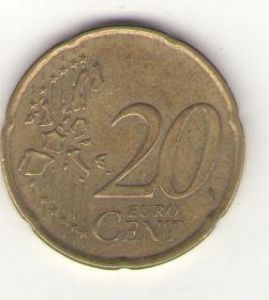 Греция  20 евро центов 2002 год ― Антикварно-нумизматический центр "Пава" | интернет-магазин