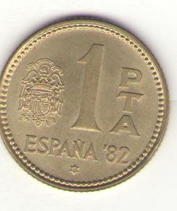 Испания, 1 песета 1982(1980) ― Антикварно-нумизматический центр "Пава" | интернет-магазин