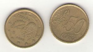 Испания, 50 евро центов 2000 год ― Антикварно-нумизматический центр "Пава" | интернет-магазин