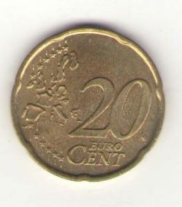 Италия,20 евро центов 2002 год ― Антикварно-нумизматический центр "Пава" | интернет-магазин