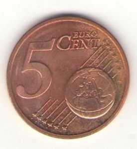 Латвия  5 евро центов  2014 год ― Антикварно-нумизматический центр "Пава" | интернет-магазин