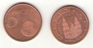 Испания, 5 евро центов 2009 год ― Антикварно-нумизматический центр "Пава" | интернет-магазин