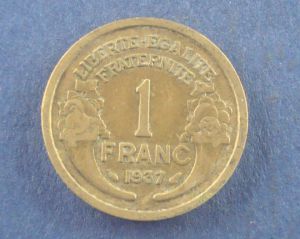 Франция, 1 франк 1937 ― Антикварно-нумизматический центр "Пава" | интернет-магазин