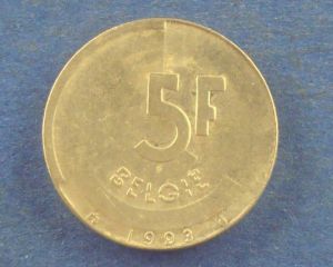 Бельгия, 5 франков 1993 (фр) ― Антикварно-нумизматический центр "Пава" | интернет-магазин