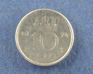 Нидерланды, 10 центов 1974 ― Антикварно-нумизматический центр "Пава" | интернет-магазин