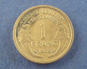 Франция, 1 франк 1938 ― Антикварно-нумизматический центр "Пава" | интернет-магазин