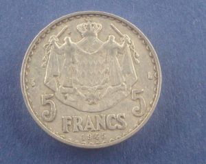 Монако, 5 франков 1945 ― Антикварно-нумизматический центр "Пава" | интернет-магазин